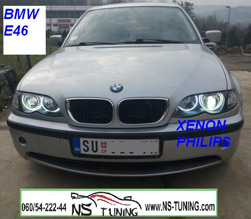 bmw e46 sociva xenon farovi h7 sijalica d2s philips ugradnja novi sad